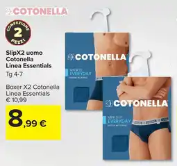 Carrefour Market SlipX2 uomo Cotonella Linea Essentials offerta