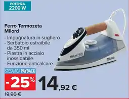 Carrefour Market Ferro Termozeta Milord offerta