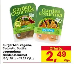 Eurospar Burger Mini vegano, Cotoletta Sottile vegetariana offerta