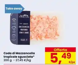 Eurospar Coda di Mazzancolla tropicale sgusciata offerta