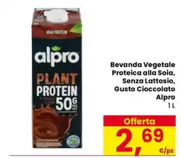 Eurospar Bevanda Vegetale Proteica alla Soia, Senza Lattosio, Gusto Cioccolato Alpro offerta
