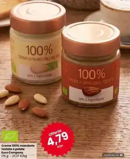 Eurospar Creme 100% mandorle tostate e pelate offerta