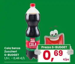 Eurospar Cola Senza Zuccheri S-BUDGET offerta