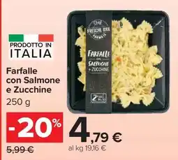 Carrefour Farfalle con Salmone e Zucchine offerta
