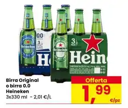 Eurospar Birra Original o birra 0.0 Heineken offerta