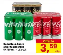 Eurospar Coca Cola, Fanta o Sprite assortite offerta