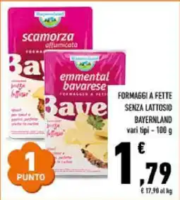 Conad FORMAGGI A FETTE SENZA LATTOSIO BAYERNLAND offerta