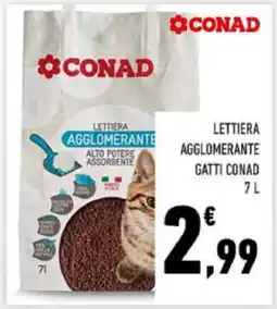 Conad LETTIERA AGGLOMERANTE GATTI CONAD 7 L offerta