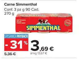 Carrefour CARNE SIMMENTHAL offerta