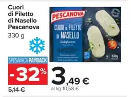 Carrefour Cuori di Filetto di Nasello Pescanova offerta