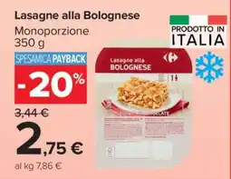 Carrefour Lasagne alla Bolognese offerta