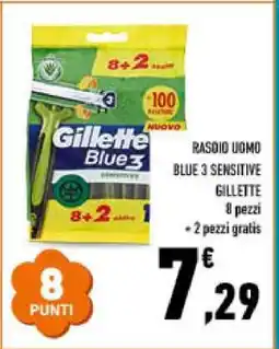 Conad Rasoio Uomo Blue 3 Sensitive Gillette offerta