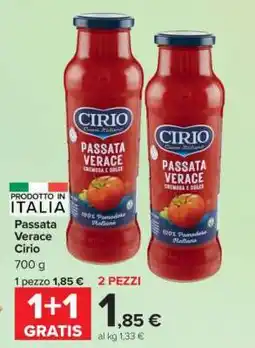 Carrefour Passata Verace Cirio offerta