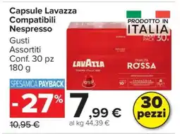 Carrefour Capsule Lavazza Compatibili Nespresso offerta
