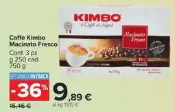 Carrefour CAFFÈ KIMBO macinato fresco offerta