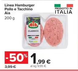 Carrefour Linea Hamburger Pollo e Tacchino Aia offerta