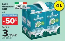 Carrefour Latte Granarolo UHT offerta