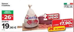 Carrefour SALAME IL GOLFETTA offerta