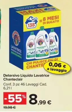 Carrefour Detersivo Liquido Lavatrice Chanteclair offerta