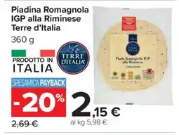 Carrefour Piadina Romagnola IGP alla Riminese Terre d’Italia offerta