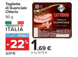 Carrefour TAGLIETTE DI GUANCIALE CITTERIO offerta