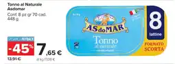 Carrefour Tonno al Naturale Asdomar offerta