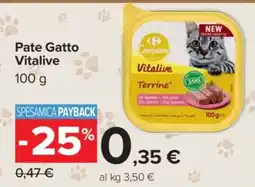 Carrefour Pate Gatto Vitalive offerta