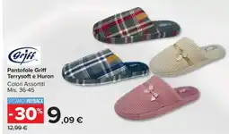 Carrefour Pantofole Griff Terrysoft e Huron offerta