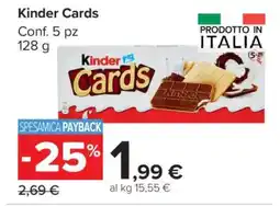 Carrefour Kinder Cards offerta