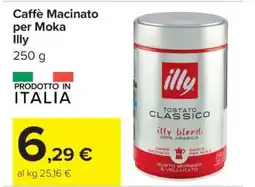 Carrefour Caffè Macinato per Moka Illy offerta