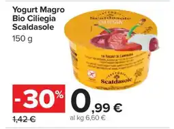 Carrefour Yogurt Magro Bio Ciliegia Scaldasole offerta
