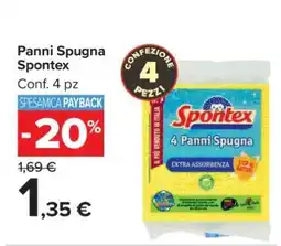 Carrefour Panni Spugna Spontex offerta