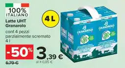 Carrefour Latte UHT Granarolo offerta
