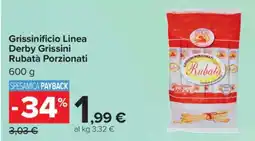 Carrefour Grissinificio Linea Derby Grissini Rubatà Porzionati offerta