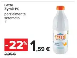 Carrefour Latte Zymil 1% offerta