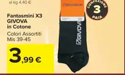 Carrefour Fantasmini X3 GIVOVA in Cotone offerta