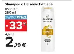 Carrefour Shampoo o Balsamo Pantene offerta
