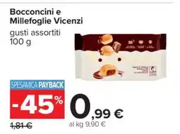 Carrefour Bocconcini e Millefoglie Vicenzi offerta