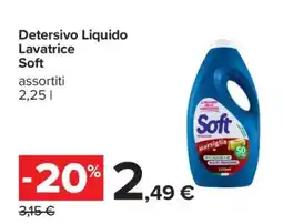 Carrefour Detersivo Liquido Lavatrice Soft offerta
