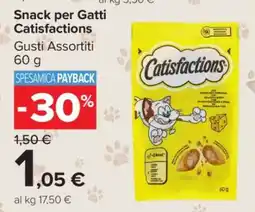 Carrefour Snack per gatti Catisfactions offerta