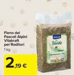 Carrefour Fieno dei Pascoli Alpini Vitakraft per Roditori offerta