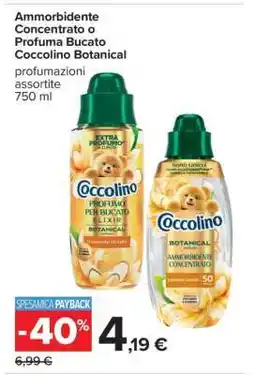 Carrefour Ammorbidente Concentrato o Profuma Bucato Coccolino Botanical offerta
