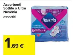 Carrefour Assorbenti Sottile o Ultra Nuvenia offerta