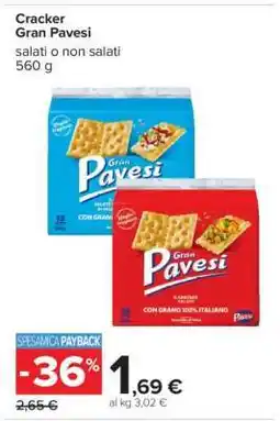 Carrefour Cracker Gran Pavesi offerta