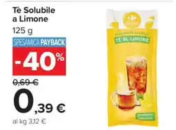 Carrefour Tè Solubile a Limone offerta