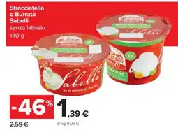 Carrefour Stracciatella o Burrata Sabelli offerta