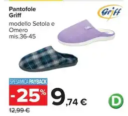 Carrefour Pantofole Griff offerta