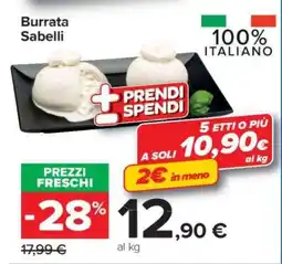 Carrefour Burrata Sabelli offerta