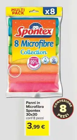 Carrefour SPONTEX 8 Microfibre Collection offerta