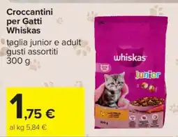 Carrefour Croccantini per Gatti Whiskas offerta
